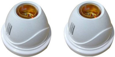 JELECTRICALS White Fancy Bulb Holder Pack of 2 Brass Light Socket(Pack of 2)