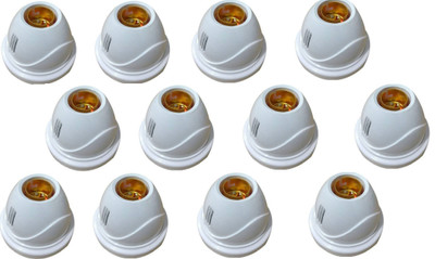 JELECTRICALS White Fancy Bulb Holder Pack of 12 Brass Light Socket(Pack of 12)