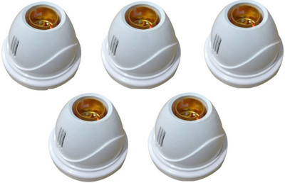 JELECTRICALS White Fancy Bulb Holder Pack of 5 Brass Light Socket(Pack of 5)