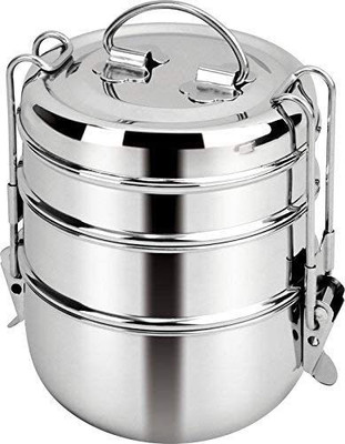 Classic Steels Stainless Steel Tiffin, Lunch Box -3 Layer 3 Containers Lunch Box 3 Containers Lunch Box(1200 ml)