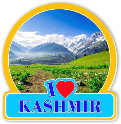 Regalocasila I Love Kashmir Nature Acrylic Fridge Magnet Pack of 1(Multicolor)