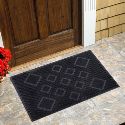 Mega Cart Home Rubber Floor Mat(Black, Medium)