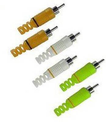 ATEKT RCA to AV Screw Terminal Connector, RCA Cable Audio Adapter, Phono RCA Male Plug screw type solderless wire connector Converter Audio/Video Speaker Wire Adapter pack of 6 rca connector