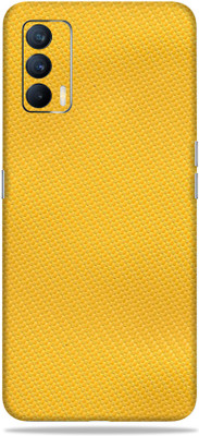 LAMHA Realme X7 Mobile Skin(Ultra Super Yellow Carbon Fiber With High Matte Finish.)
