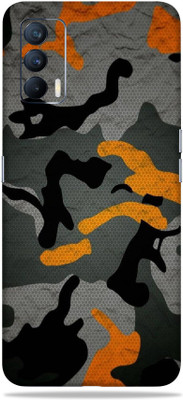 LAMHA Realme X7 Mobile Skin(Ultra Super Camouflage Military Orange With High Matte Finish.)