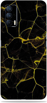 LAMHA Realme X7 Mobile Skin(Ultra Super Black Abstract With High Matte Finish.)
