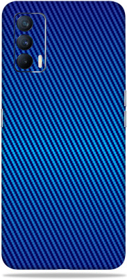 LAMHA Realme X7 Mobile Skin(Ultra Super Blue Carbon Fiber With High Matte Finish.)