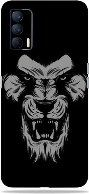 LAMHA Realme X7 Mobile Skin(Ultra Super Black Lion With High Matte Finish.)