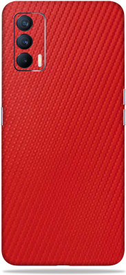 LAMHA Realme X7 Mobile Skin(Ultra Super Red Carbon Fiber With High Matte Finish.)