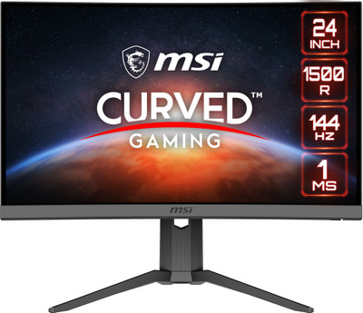 MSI 23.8 inch Curved Full HD VA Panel Gaming Monitor (Optix G24C6P)(AMD...