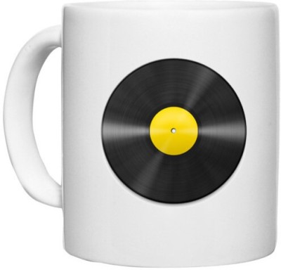 UDNAG White Ceramic Coffee / Tea 'Casset | Record casset' Perfect for Gifting [330ml] Ceramic Coffee Mug(330 ml)