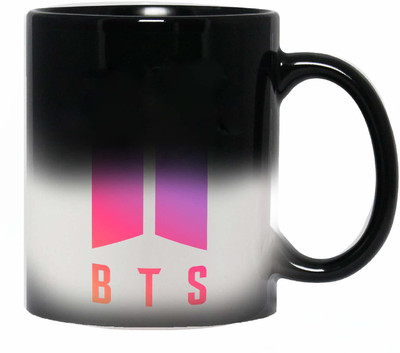 Convay BTS Signature BTS BTS Bangtan Boys Vogue Music Band V Suga J-Hope Jungkook Jin Jimin Rm BTS Signature Army Best Gift for Boys Girl BTS Lovers BTS1 Black Ceramic Coffee 330ML Ceramic Coffee Mug(330 ml)