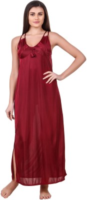 fasense Women Nighty(Maroon)