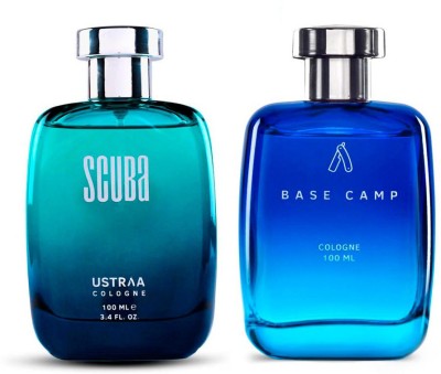 USTRAA Scuba Cologne - 100 ml & Base Camp Cologne - 100 ml - Perfume for Men Eau de Cologne  -  200 ml(For Men)