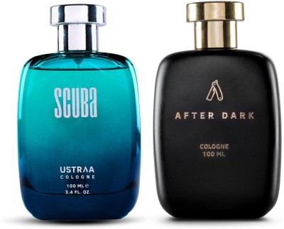 USTRAA After Dark Cologne - 100 ml & Scuba Cologne - 100 ml - Perfume for Men Eau de Cologne  -  200 ml(For Men)