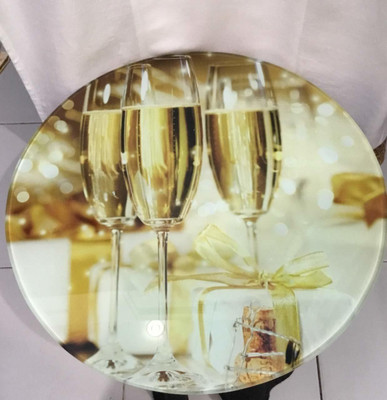 Induscan Glass Table top Naptune Tray(Microwave Safe)