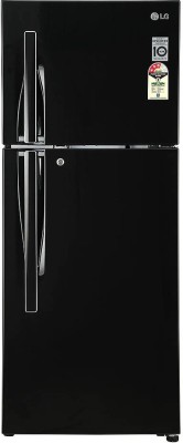 LG 260 L Direct Cool Double Door 3 Star Convertible Refrigerator(BLACK, GL-T292RESX)