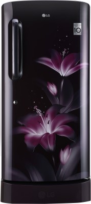 LG 215 L Direct Cool Single Door 5 Star Refrigerator with Base Drawer(Purple Glow, GL-D221APGZ)