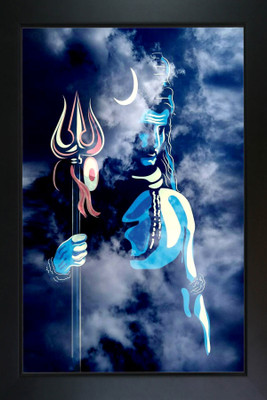 RV SALES shiv photo frame for puja room & wall Religious Frame
