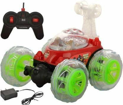 Mahi Zone Rechargeable Remote Control Twisting Stunt Car with 360 Degrees Rotation N28(Red)