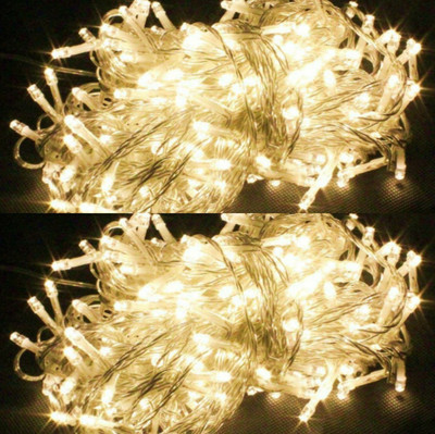 Nirvair 38 LEDs 11.99 m Yellow Flickering Christmas Tree Rice Lights(Pack of 2)