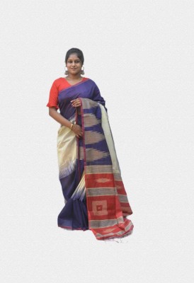 TARAMA ENTERPRISE Woven Jamdani Cotton Silk Saree(Multicolor)