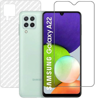 HOBBYTRONICS Front and Back Screen Guard for Samsung Galaxy A22 (4G)(Pack of 1)
