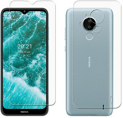SOMTONE Front and Back Tempered Glass for Nokia C30(Pack of 1)
