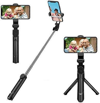 JYTIQ Bluetooth Selfie Stick(Black, Remote Included)