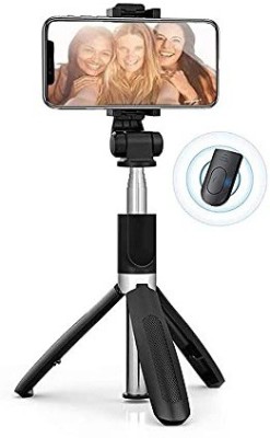 JYTIQ Bluetooth Selfie Stick(Black, Remote Included)