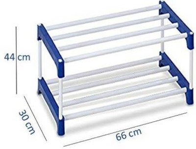 dbeautify Metal Collapsible Shoe Stand(White, 2 Shelves, DIY(Do-It-Yourself))