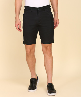 PETER ENGLAND Solid Men Dark Blue Regular Shorts