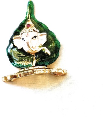 Badalteyalfaaz Decorative Showpiece  -  5 cm(Brass, Green, Gold, White)
