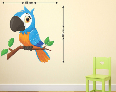 WALLDECORS 60.96 cm WALLDECOR BIRD ALONE IN THE TREE IMAGE Self Adhesive Sticker(Pack of 1)
