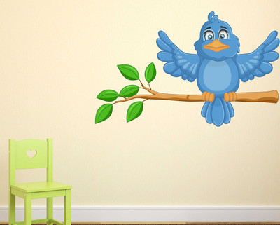 Wallzone 45 cm Parrot Removable Sticker(Pack of 1)