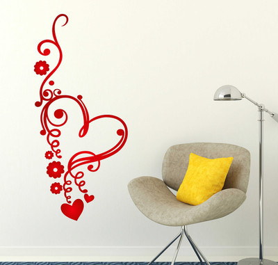 HAPPYSTICKY 100 cm Heart-In Self Adhesive Sticker(Pack of 1)