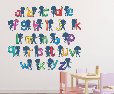LANSTICK 71.12 cm ALPHABETS STICKER Self Adhesive Sticker(Pack of 1)