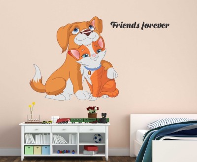 Wallzone 50 cm Friends Forever Removable Sticker(Pack of 1)