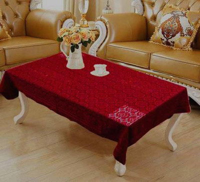 lala hathrasi Floral 4 Seater Table Cover(Maroon, Polyester)