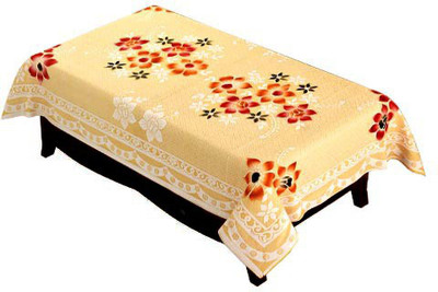 Goodson Floral 4 Seater Table Cover(Yellow, Polyester)