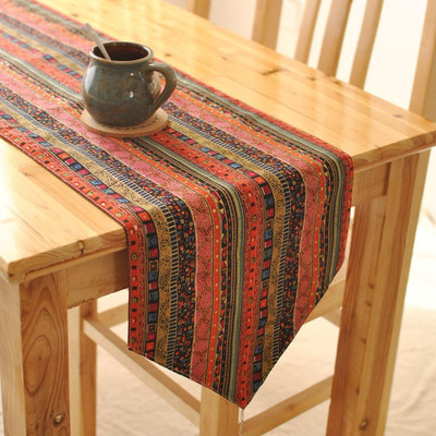 Ezyhome Multicolor 160 cm Table Runner(Linen)