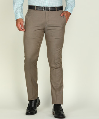 cashback arrow mid rise flat front trousers khaki | ARROW Regular Fit Men Khaki Trousers