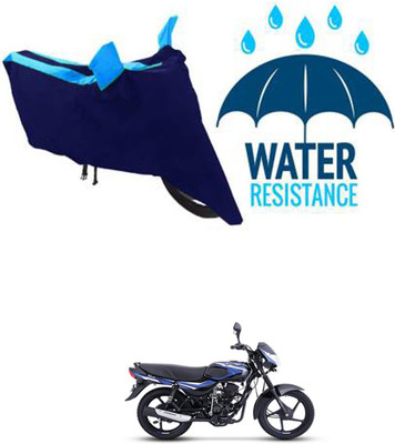 Mdstar Waterproof Two Wheeler Cover for Bajaj(CT100, Black, Blue)