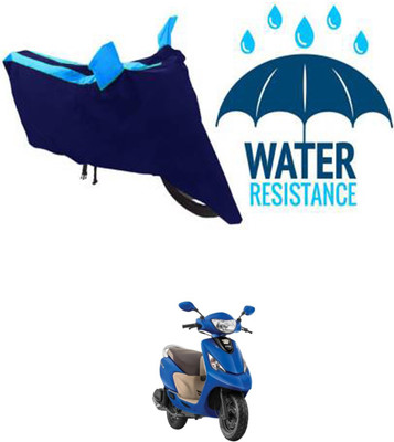 RONISH Waterproof Two Wheeler Cover for TVS(Zest, Black, Blue)