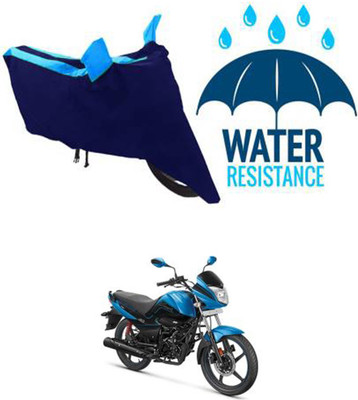 RONISH Waterproof Two Wheeler Cover for Hero(Splendor I Smart, Black, Blue)