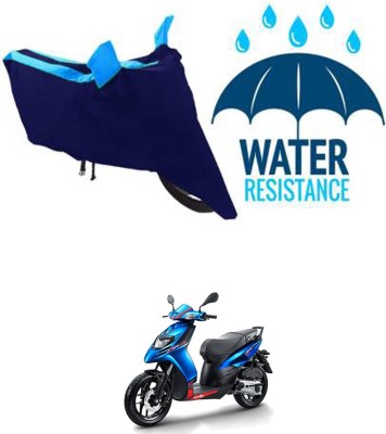 RONISH Waterproof Two Wheeler Cover for Aprilia(SR 125, Black, Blue)