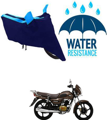 RONISH Waterproof Two Wheeler Cover for TVS(Radeon, Black, Blue)