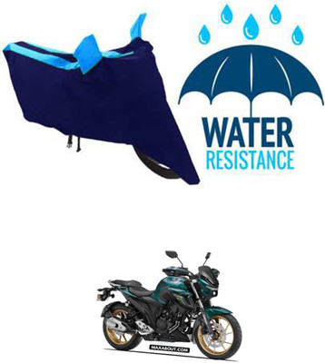 RONISH Waterproof Two Wheeler Cover for Yamaha(FZ25, Black, Blue)