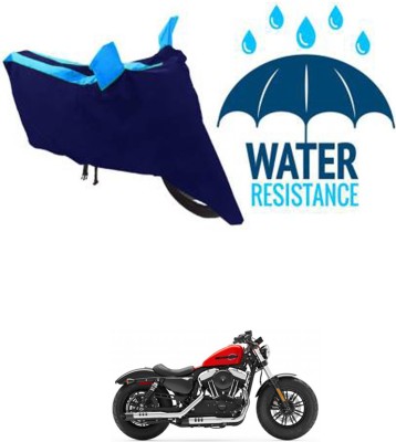 RONISH Waterproof Two Wheeler Cover for Harley Davidson(Forty Eight, Black, Blue)