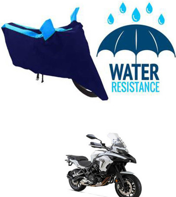 RONISH Waterproof Two Wheeler Cover for Benelli(TRK 502, Black, Blue)
